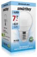 Smartbuy шар G45 E27 7W(600lm) 4000K 4K матовая пластик SBL-G45-07-40K-E27