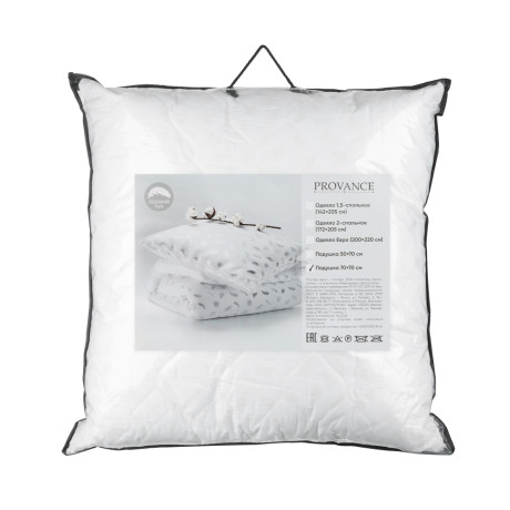PROVANCE Лебяжий пух Подушка стеганая, 700гр, 70х70см, п/э волокно