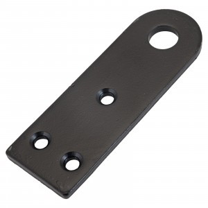 Домарт Проушина усиленная прямая 120*40толщ. 5мм) черный d 15мм50)