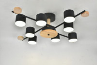 General Люстра 8GX53 50W 745х745х175 230V черный, мет/дер Венто без пульта IP20 662219