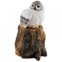 Фигурка садовая Совенок на пеньке H-27см 169377