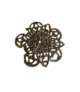 Декоративный элемент "Цветок" 45 мм, бронза