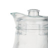 MILLIMI Кувшин для воды 1.2 л, стекло, крышка пластик, рифленый