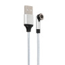 NG Кабель для зарядки магнитный поворотный 3 в 1, iP/Micro USB/Type-C, 1м, 2.4, тканевая оплетка