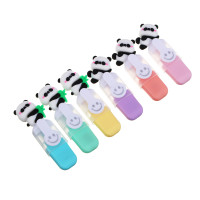 Маркер-выделитель, колпачок в форме панды, 6 цветов