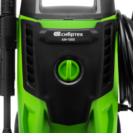 Моечная машина высокого давления АМ-1800, 1800 Вт, 140 бар, 350 л/ч, колесная Сибртех