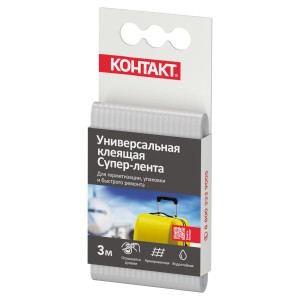 Супер-лента 5см*3м Контакт ДОМ белая, арт.23728