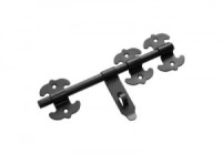 Засов Домарт универсальный фигурный ЗУФ-300 с накладкой черный d-16мм5) НОВИНКА