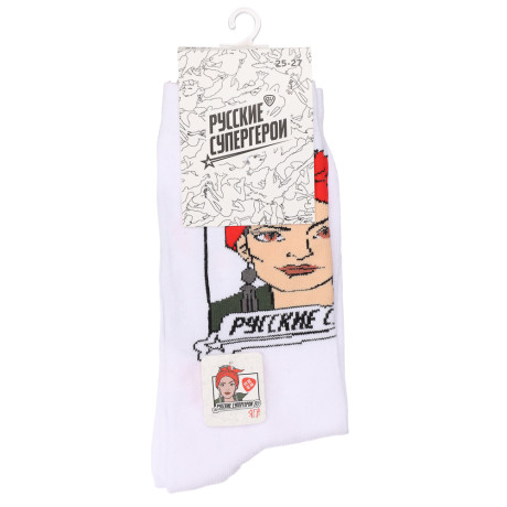 BY Русские Супергерои Носки р. 25-27, 65% хлопок, 25% полиэстер, 10% спандекс, разноцветные