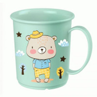 Кружка детская с декором 0,18л зеленый (18шт!) 431380209 Бытпласт