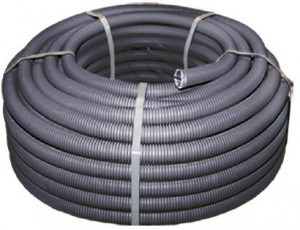 EKF Труба гофр.ПНД с зондом d16мм (бухта 100м, цена за 1м) черная Plast tpnd-16