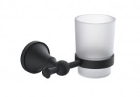 DIADONNA Стакан для ванной настенный (SUS) стекло мат.покрытие, черный, D8006BL