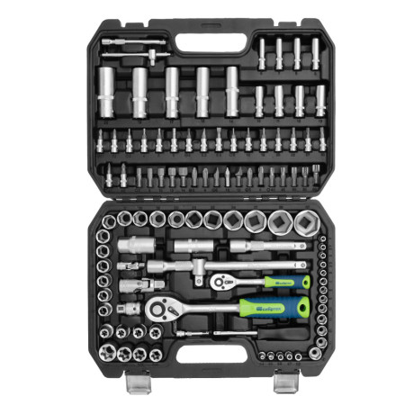 Набор инструментов, 1/2", 1/4", 108 предметов// Сибртех