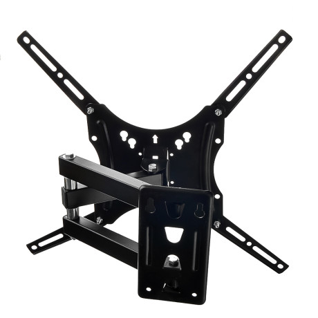 LEBEN Кронштейн для ТВ наклонно-поворотный, 14"-55", до 45кг, 50x50 до 400x400мм, металл