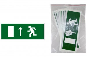 TDM Знак 350х124мм "Направление к эвакуационному выходу прямо" для ССА (10!) SQ0817-0067