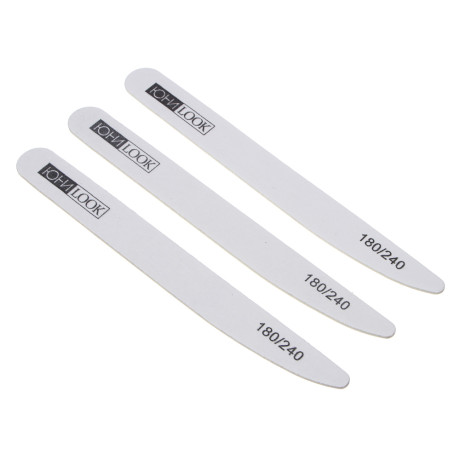 ЮНИLOOK Набор пилок 2-х сторонних для ногтей 3 шт, 100/180 и 180/240 грит, щепа, 17,8 см, 2 цвета