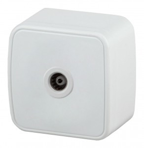 ЭРА Intro Polo роз. TV одиночная,  ОУ, белый 3-301-01, 3962