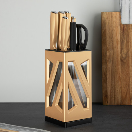 SATOSHI Анбон Набор ножей кухонных 8пр, вращающаяся подставка