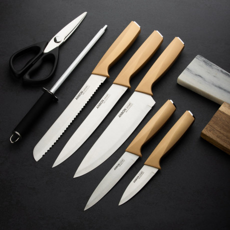 SATOSHI Анбон Набор ножей кухонных 8пр, вращающаяся подставка