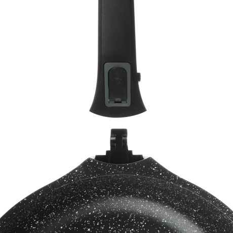 SATOSHI Уран Сковорода литая d28см, антипригарное покрытие Мрамор, индукция, съемная ручка