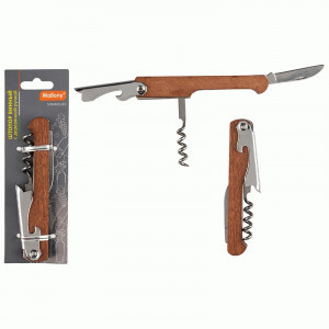 Штопор винный Sommelier 11*2см дерев.ручка, нерж.сталь 109024 Mallony