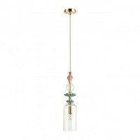 ODEON LIGHT 4855/1 CLASSIC ODL_EX22 105 зол./разноцв./керам./стекло Подвес E14 1x40W 4855/1 BIZET