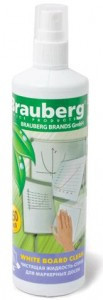Чистящая жидкость-спрей BRAUBERG "White board Clean" 250 мл для маркерных досок 510119