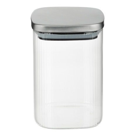 VETTA Рельеф Банка для хранения с металлической крышкой 1000мл, 14х10см, стекло