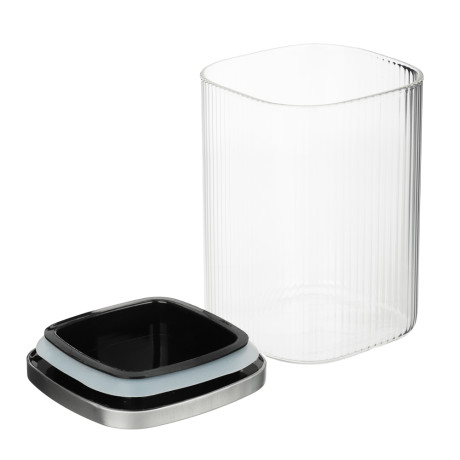 VETTA Рельеф Банка для хранения с металлической крышкой 1000мл, 14х10см, стекло