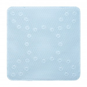 Коврик для ванной на присосках Барнео 53*53см, ПВХ, квадратный, голубой 75694 Master House