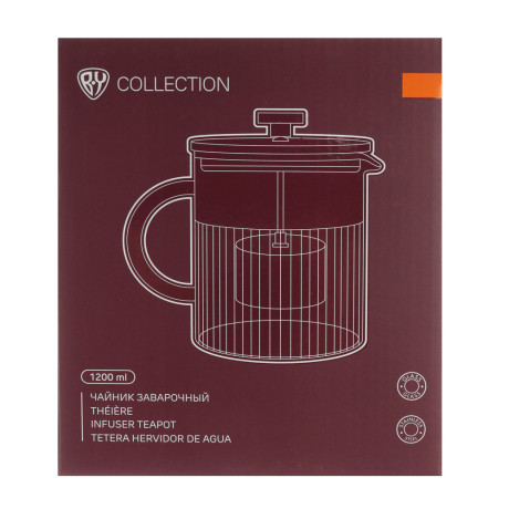 BY COLLECTION Teya Чайник заварочный 1,2л, жаропрочное стекло
