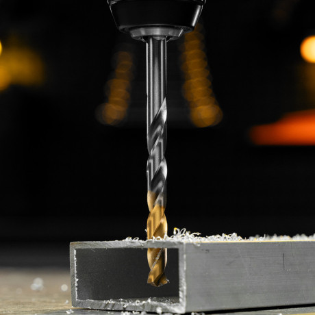 Сверло спиральное по металлу 8 x 117 мм, Р6М5, Golden Tip  Denzel