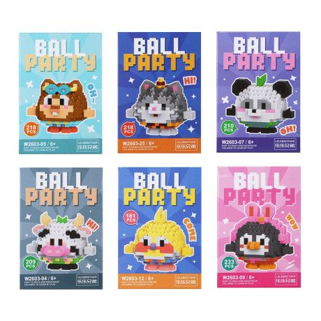 Конструктор мини 3D "Кругляшики", ABS, 7,8х4,1х11,3см, 6 видов