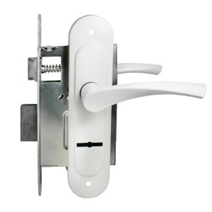 Птимаш ЗВ9-4.07 (ЗВ9-0623) с пружиной белый Замок врезной с/руч (10)