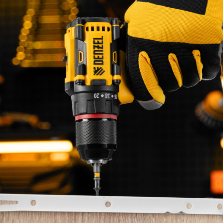 Дрель-шуруповерт аккумуляторная бесщет. CDH-BL-20, Li-Ion, 20 В// Denzel