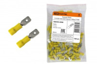 TDM разъем РпИп 5-6-0,8 плос.желт.(папа) dвил.=5,7мм Sпров=4-6мм(уп.100шт цена за ГУ) SQ0504-0008