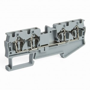 Stekker зажим самозажимной 4-х проводный ЗНИ 4 мм2, 40А LD554-1-40 (JXB ST 4) серый 39966