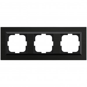 OVIVO Рамка СУ 3 местн. QUANTUM, черный, 405-360000-227