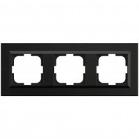 OVIVO Рамка СУ 3 местн. QUANTUM, черный, 405-360000-227