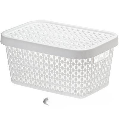 Коробка ПИРУЛА 1,5л. с крышкой белый М2347 (16)