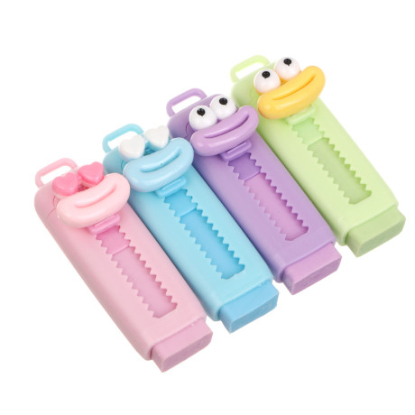 Ластик выдвижной "Мемы", 8,5х2,5см, ТПР, пластик, 4 вида, шоу-бокс