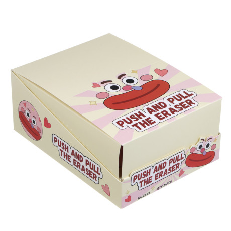 Ластик выдвижной "Мемы", 8,5х2,5см, ТПР, пластик, 4 вида, шоу-бокс