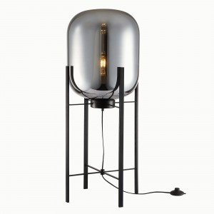 ST LUCE Торшер  40W E27 Выключатель на шнуре 910x380 Черный/Дымчатый IP20 SL1050.715.01