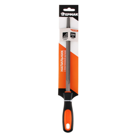 ЕРМАК Напильник с пластиковой ручкой трехгр. 200мм, №2