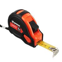 ЕРМАК Рулетка, &quot;Магнит&quot;, 3 фиксатора, обрезин. корпус, 5мх19мм