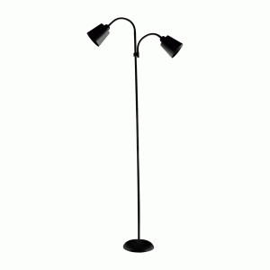 General LOFT св-к напольный торшер 2x60W E27 h=178см 125х130 металл/черный 801016