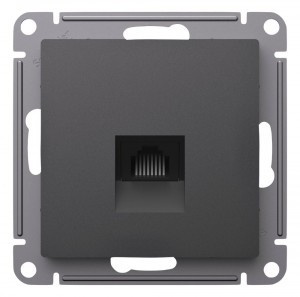 Systeme Electric AtlasDesign мех. роз. СУ 1 мест. комп. RJ45, кат. 5Е, БАЗАЛЬТ ATN001483 (5!)
