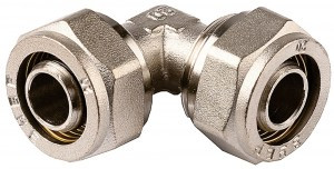 Уголок ЗУБР соединительный, цанга-цанга, 16х16х2,0, никель zu51408-16