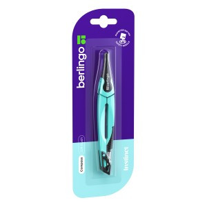 Циркуль Berlingo "Instinct" металлический, 135мм, мятный, блистер Арт.334969