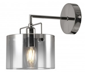 Rivoli бра 2078-401 Bonnie 1хЕ14 40W 240х150х210 черный жемчуг, дымчатый 55610